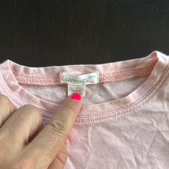 Crewcuts Pink Short Sleeve Tee Classic Cotton - Picture 2 of 2